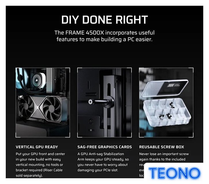 Корпус Corsair Frame 4500X RS-R ARGB CC-9011314-WW - Изображение №11 — Интернет-магазин Teono.by