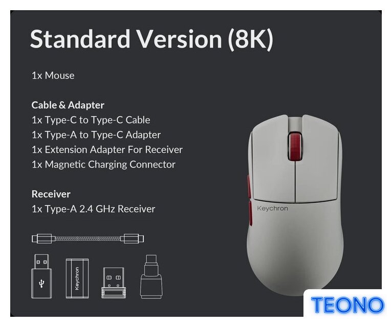 Игровая мышь Keychron G4 Wireless - Изображение №5 — Интернет-магазин Teono.by
