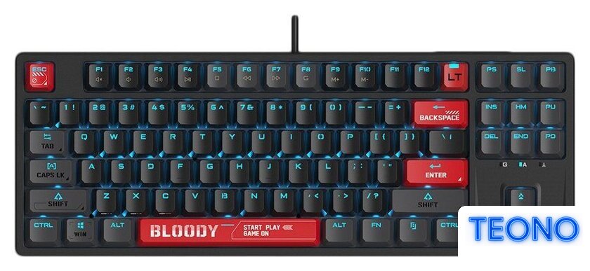 Клавиатура A4Tech Bloody AT87 (черный/красный) - Изображение №1 — Интернет-магазин Teono.by