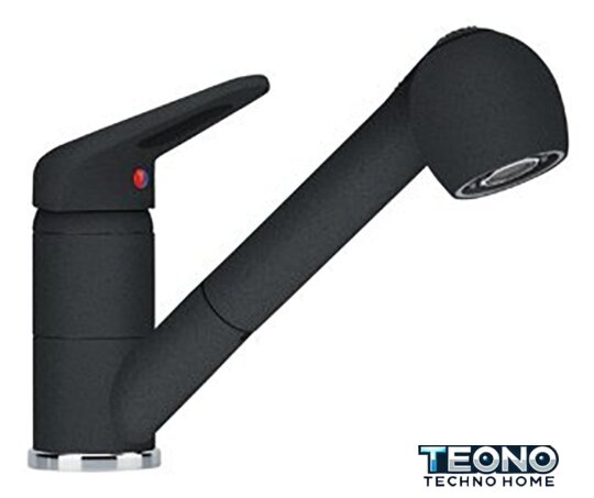 Смеситель Franke Novara-Plus Pull Out 115.0470.675 (оникс) - Изображение №1 — Интернет-магазин Teono.by