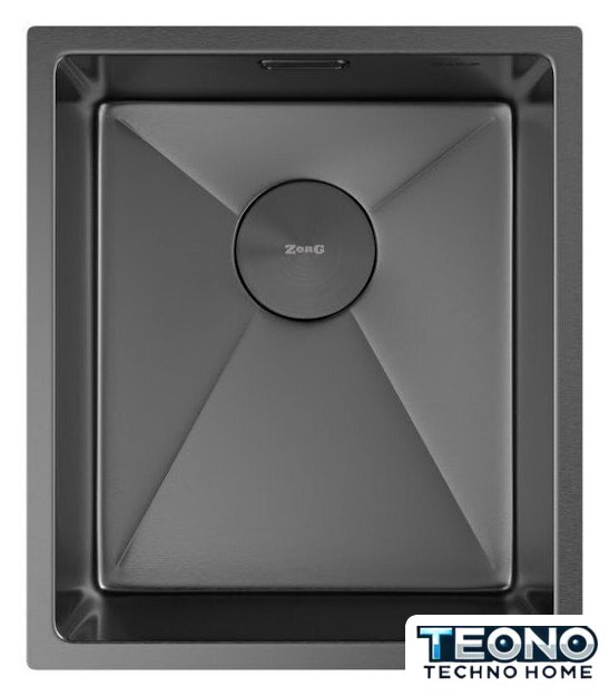 Кухонная мойка ZorG Zerox 38 U / IF PVD Gunblack - Изображение №3 — Интернет-магазин Teono.by