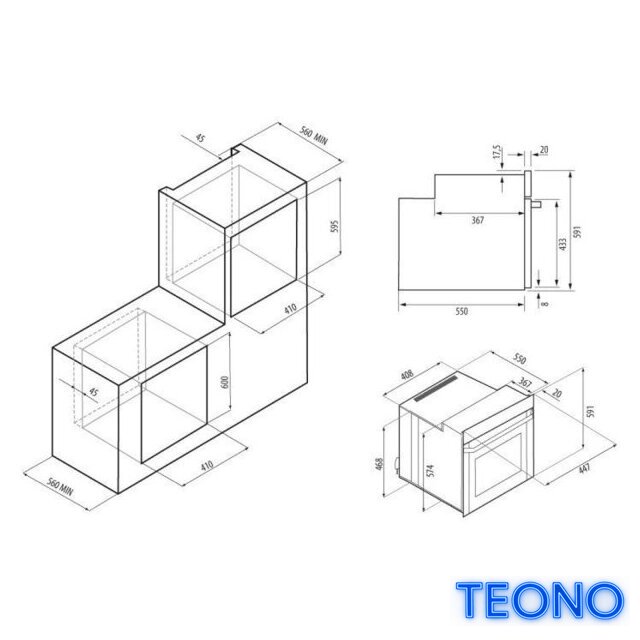 Электрический духовой шкаф Krona Estero 45 BL - Изображение №7 — Интернет-магазин Teono.by