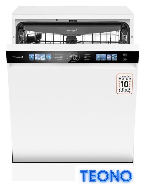 Отдельностоящая посудомоечная машина Weissgauff DW 999 Touch Inverter Dual Fan Dry - Изображение №21 — Интернет-магазин Teono.by
