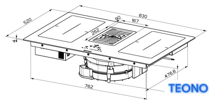 Варочная панель Faber Galileo Smart BK Glass A830 340.0577.694 - Изображение №3 — Интернет-магазин Teono.by