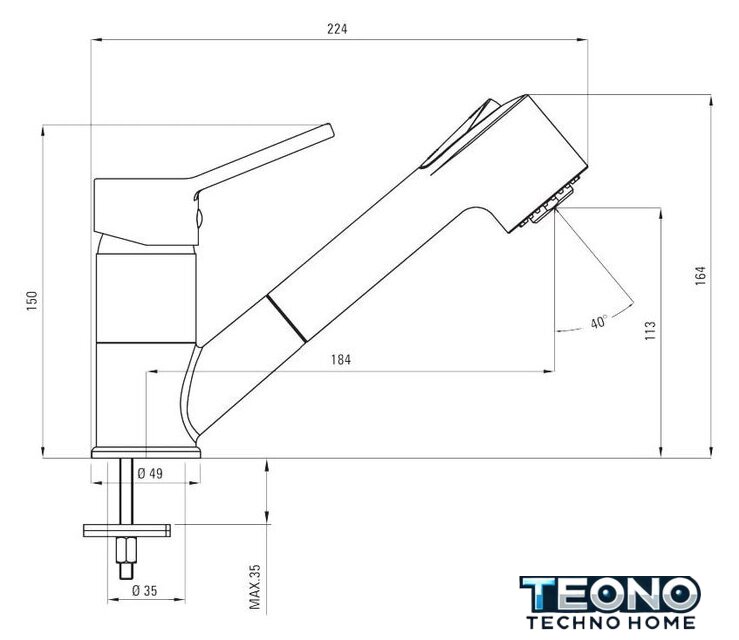 Смеситель Deante Narcyz BDN 071M - Изображение №3 — Интернет-магазин Teono.by