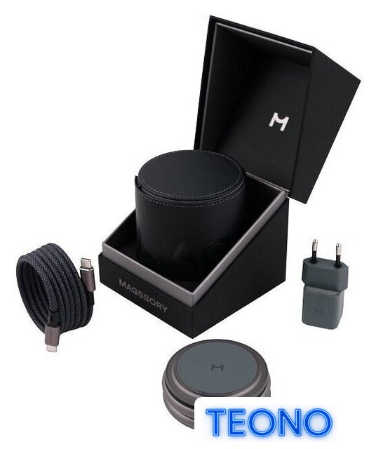 Беспроводное зарядное Magssory Disc Signature Edition 3 в 1 для Samsung WCH053 (серый) - Изображение №5 — Интернет-магазин Teono.by