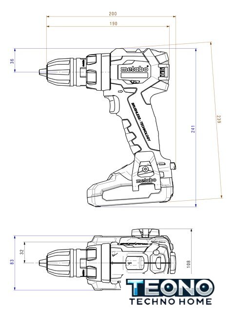 Дрель-шуруповерт Metabo BS 18 LT BL Q (без АКБ и кейса) - Изображение №6 — Интернет-магазин Teono.by