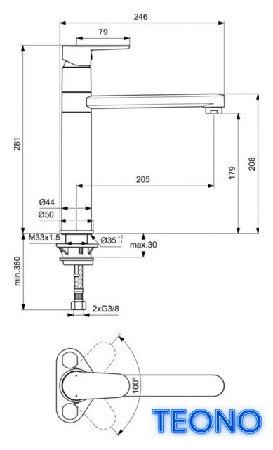 Смеситель Ideal Standard Cerafine O BC501 - Изображение №2 — Интернет-магазин Teono.by