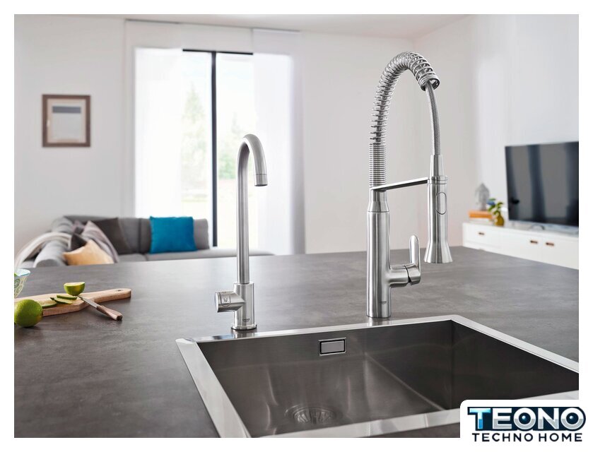Смеситель Grohe K7 (сталь) [31379DC0] - Изображение №3 — Интернет-магазин Teono.by
