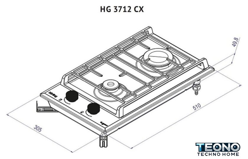 Варочная панель Korting HG 3712 CX - Изображение №3 — Интернет-магазин Teono.by
