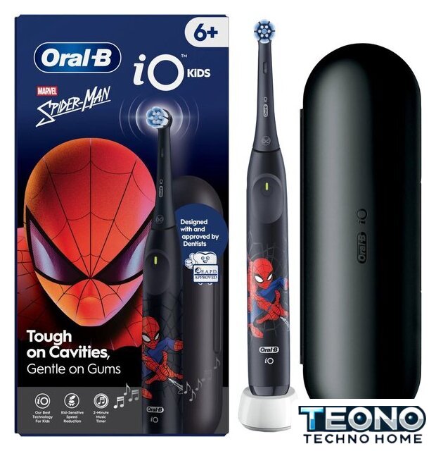 Электрическая зубная щетка Oral-B iO Kids Marvel Spiderman с футляром (черный) - Изображение №1 — Интернет-магазин Teono.by