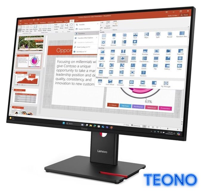 Монитор Lenovo ThinkVision T27-40 64A5MAT6EU - Изображение №3 — Интернет-магазин Teono.by