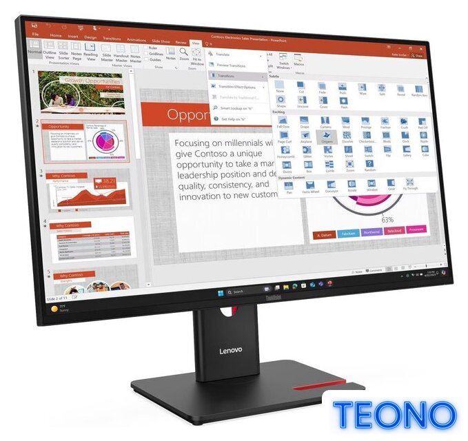 Монитор Lenovo ThinkVision T27-40 64A5MAT6EU - Изображение №2 — Интернет-магазин Teono.by