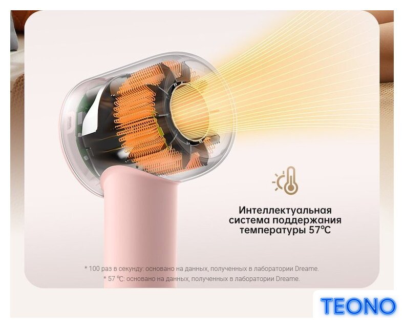 Фен Dreame Hairdryer Gleam Pink AHD12A (розовый) - Изображение №16 — Интернет-магазин Teono.by