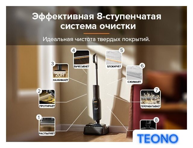 Вертикальный моющий пылесос Roborock Wet And Dry Vacuum Cleaner F25 WD5M1A (черный) - Изображение №17 — Интернет-магазин Teono.by