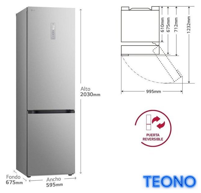 Холодильник LG Door Cooling+ GBV5250EPY - Изображение №5 — Интернет-магазин Teono.by