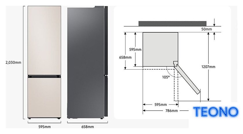 Холодильник Samsung Bespoke RB38C7B6CAP/EF - Изображение №6 — Интернет-магазин Teono.by