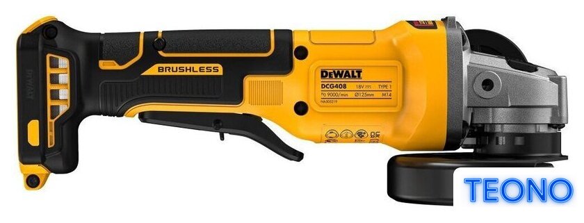 Угловая шлифмашина DeWalt DCG408N (без АКБ) - Изображение №3 — Интернет-магазин Teono.by