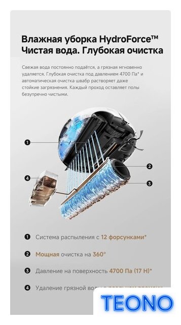 Робот-пылесос Trouver Robot Vacuum S70 Pro Roller White (евровилка, белый) - Изображение №19 — Интернет-магазин Teono.by