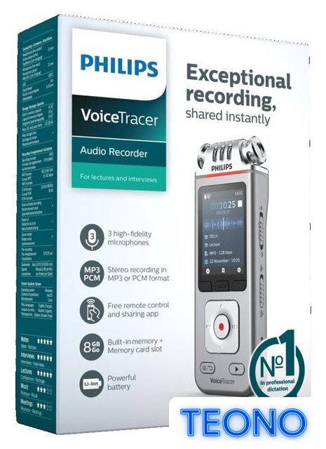 Диктофон Philips DVT4115 - Изображение №8 — Интернет-магазин Teono.by