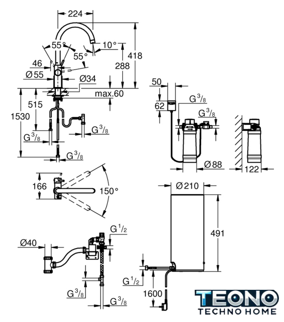 Смеситель Grohe Red Duo 30079DC1 (сталь) - Изображение №35 — Интернет-магазин Teono.by
