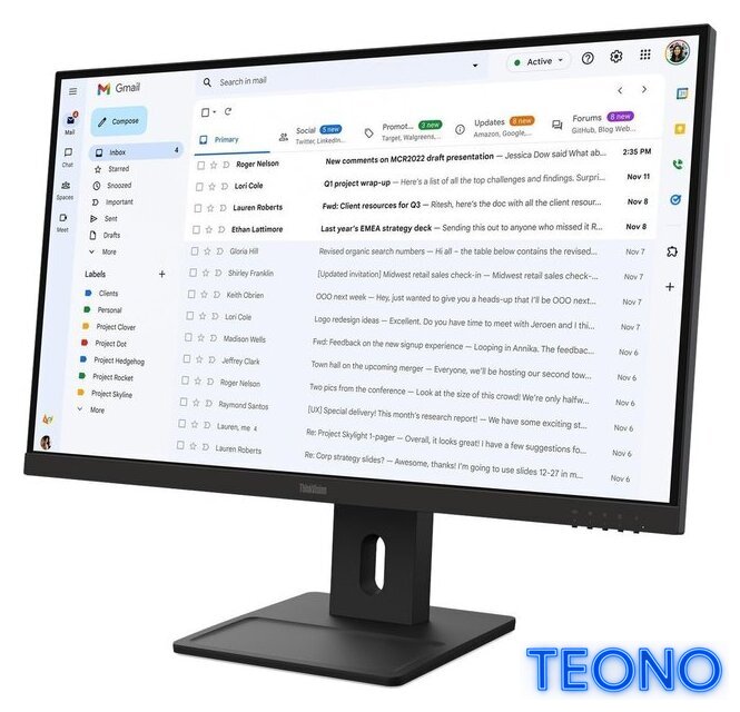 Монитор Lenovo ThinkVision E27-40 64BCMAT4EU - Изображение №2 — Интернет-магазин Teono.by