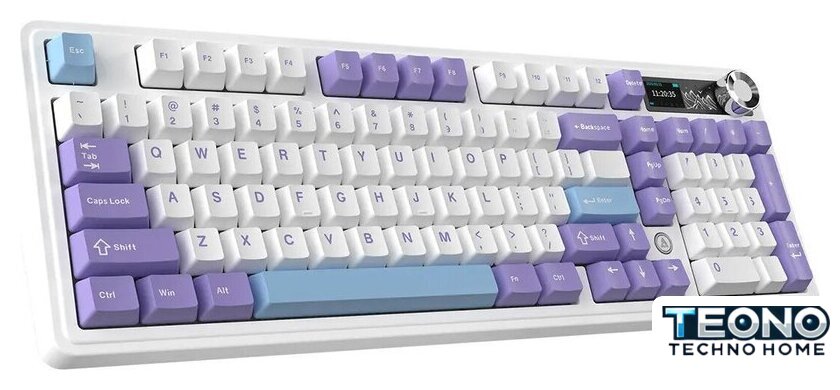 Клавиатура Ajazz AK980 V2 (фиолетовый/белый/синий, Ajazz Gift) - Изображение №4 — Интернет-магазин Teono.by