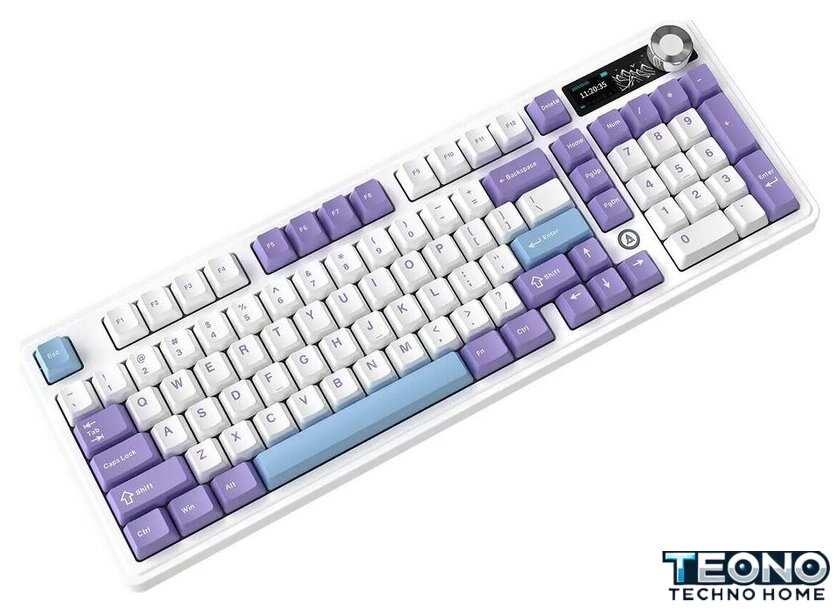 Клавиатура Ajazz AK980 V2 (фиолетовый/белый/синий, Ajazz Gift) - Изображение №5 — Интернет-магазин Teono.by