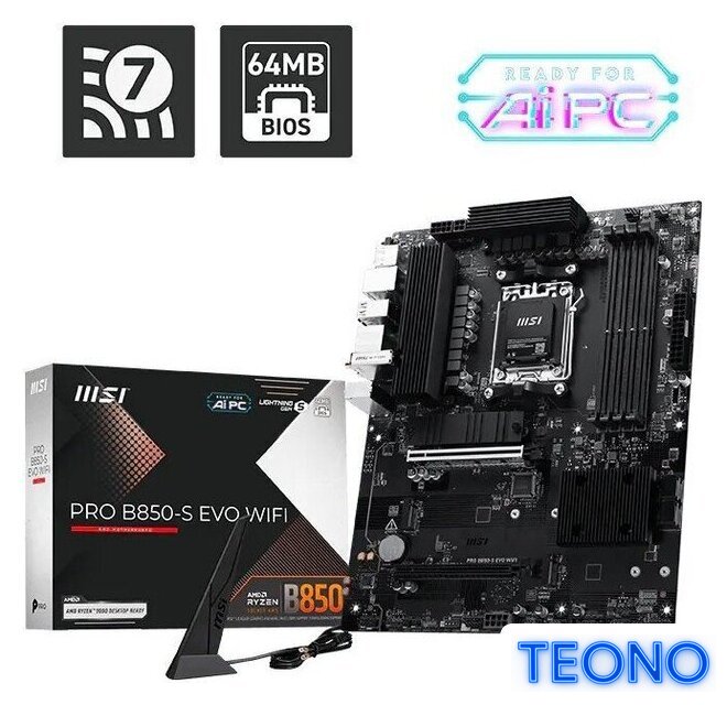Материнская плата MSI Pro B850-S Evo WiFi - Изображение №5 — Интернет-магазин Teono.by
