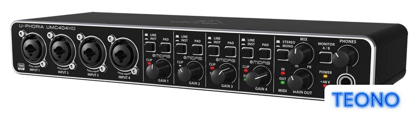  Behringer U-Phoria UMC404HD - Изображение №3 — Интернет-магазин Teono.by