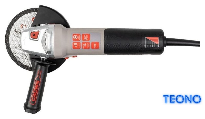 Угловая шлифмашина Crown CT13678-125RSV - Изображение №5 — Интернет-магазин Teono.by