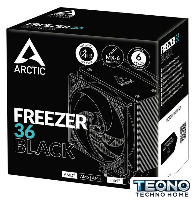 Кулер для процессора Arctic Freezer 36 Black ACFRE00123A - Изображение №7 — Интернет-магазин Teono.by