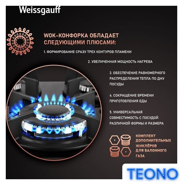 Варочная панель Weissgauff HG 451 BGH - Изображение №7 — Интернет-магазин Teono.by