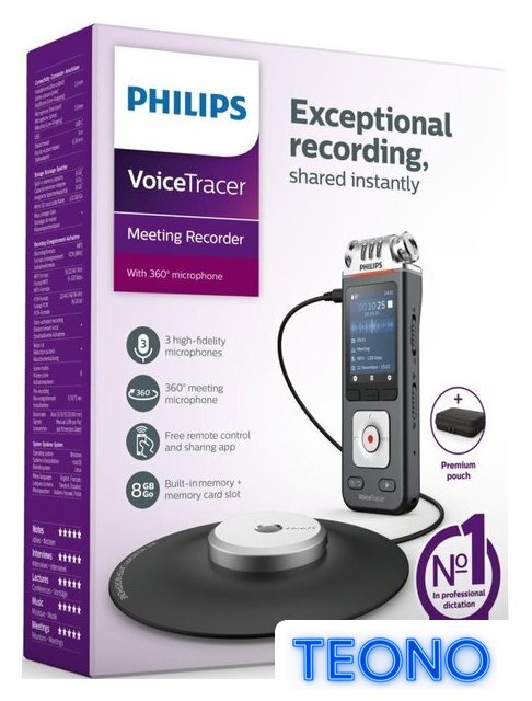 Диктофон Philips VoiceTracer DVT8115 - Изображение №11 — Интернет-магазин Teono.by