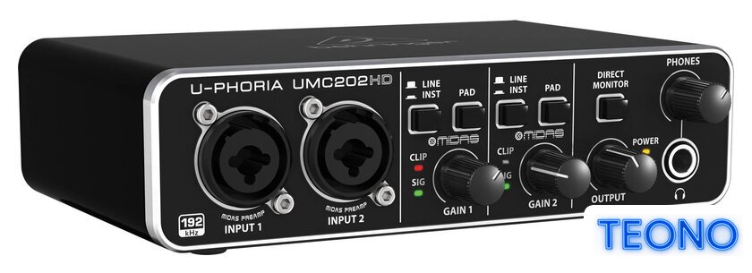 Аудиоинтерфейс Behringer U-Phoria UMC202HD - Изображение №1 — Интернет-магазин Teono.by