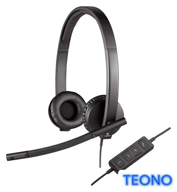 Офисная гарнитура Logitech H570e Stereo USB-A (UC) - Изображение №2 — Интернет-магазин Teono.by