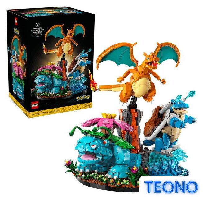 Конструктор LEGO Pokemon 72153 Венузавр, Чаризард и Бластойз - Изображение №1 — Интернет-магазин Teono.by