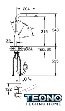 Смеситель Grohe Essence 30270GL0 (холодный рассвет) - Изображение №2 — Интернет-магазин Teono.by