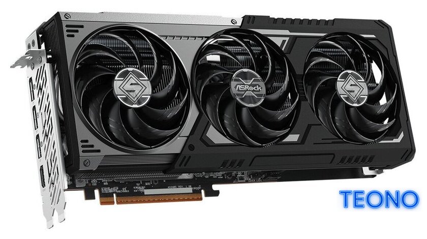 Видеокарта ASRock Radeon RX 9070 GRE Steel Legend Dark 12GB OC RX9070GRE SLD 12GO - Изображение №3 — Интернет-магазин Teono.by