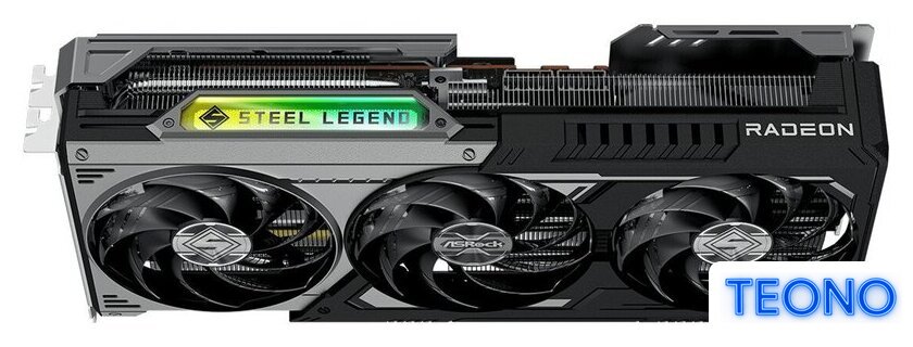 Видеокарта ASRock Radeon RX 9070 GRE Steel Legend Dark 12GB OC RX9070GRE SLD 12GO - Изображение №4 — Интернет-магазин Teono.by