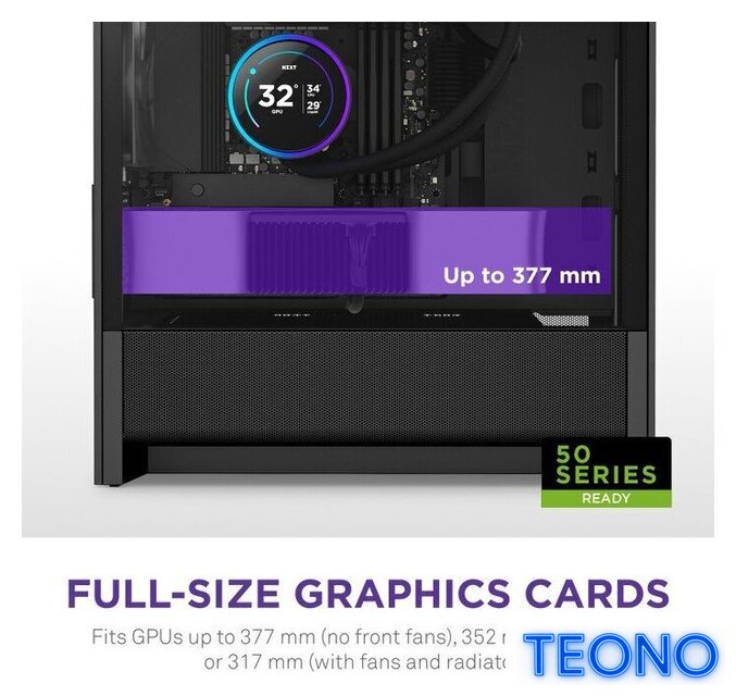 Корпус NZXT H3 Flow CC-H31FB-01 - Изображение №5 — Интернет-магазин Teono.by