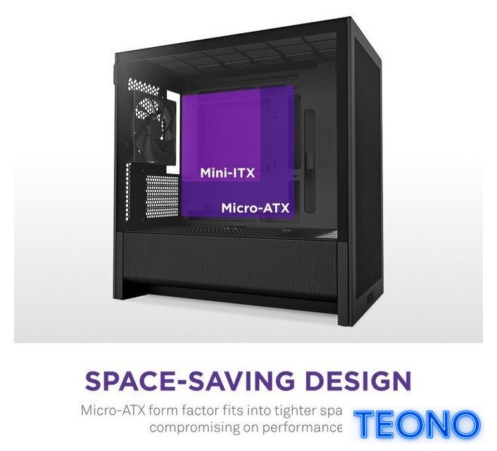 Корпус NZXT H3 Flow CC-H31FB-01 - Изображение №3 — Интернет-магазин Teono.by
