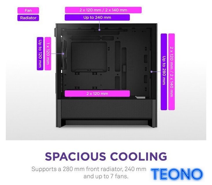 Корпус NZXT H3 Flow CC-H31FB-01 - Изображение №6 — Интернет-магазин Teono.by