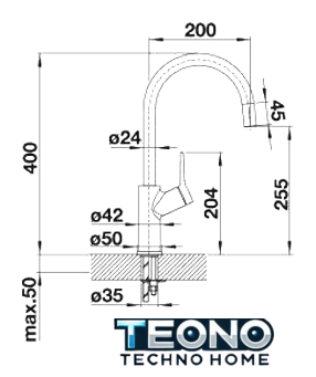 Смеситель Blanco Carena хром (520766) - Изображение №2 — Интернет-магазин Teono.by