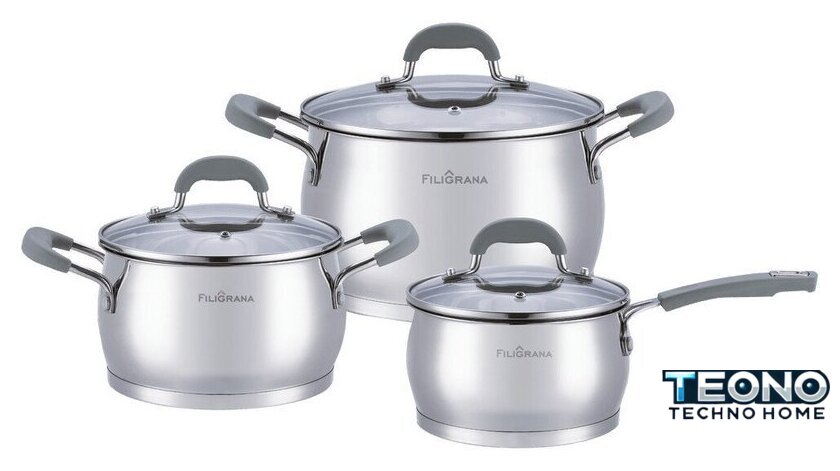 Набор кастрюль MAUNFELD Colette FG125CLT01ST - Изображение №1 — Интернет-магазин Teono.by