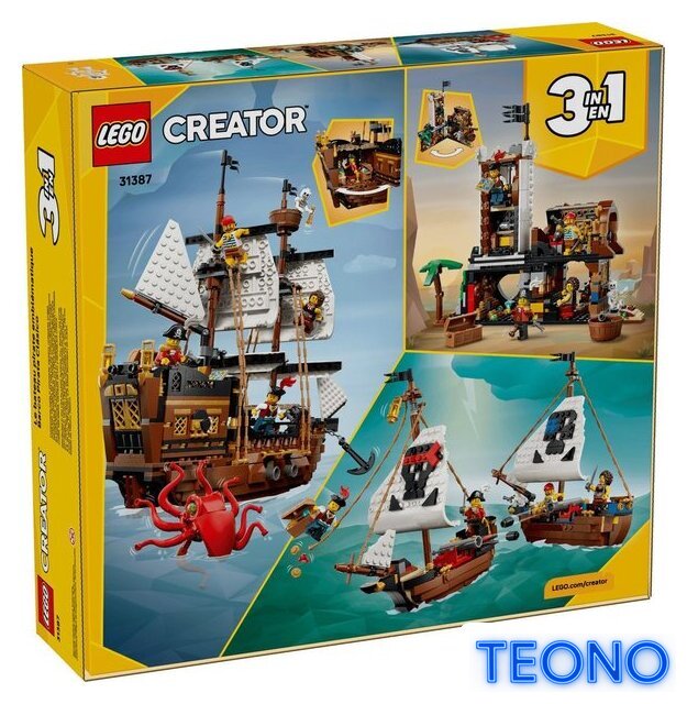 Конструктор LEGO Creator 3 в 1 31387 Легендарный пиратский корабль - Изображение №19 — Интернет-магазин Teono.by