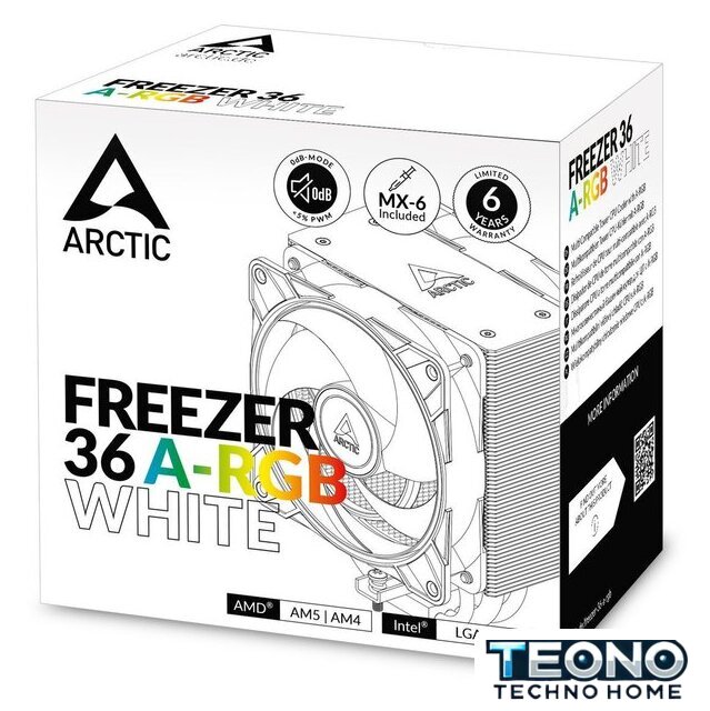 Кулер для процессора Arctic Freezer 36 A-RGB White ACFRE00125A - Изображение №10 — Интернет-магазин Teono.by