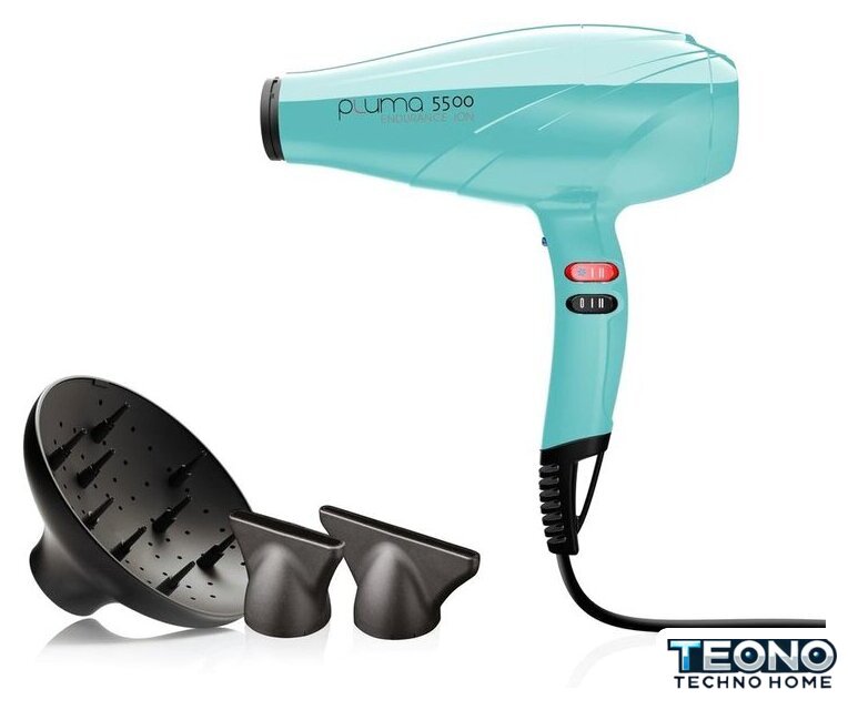Фен GA.MA Pluma 5500 Endurance Ion Turquoise - Изображение №2 — Интернет-магазин Teono.by