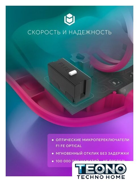 Игровая мышь IO by Red Square Ergo Pro (бирюзовый/розовый) - Изображение №6 — Интернет-магазин Teono.by