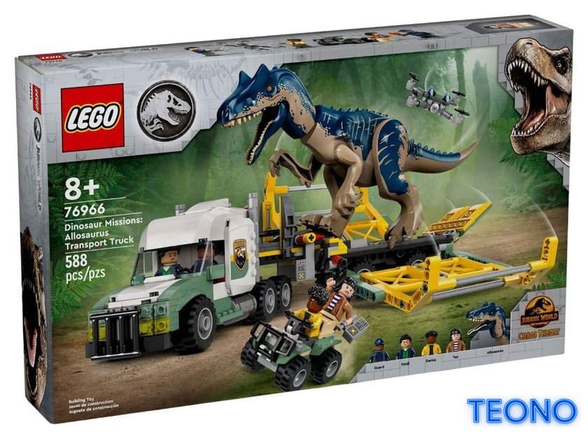 Конструктор LEGO Jurassic World 76966 Миссии динозавров: грузовик для перевозки Аллозавра - Изображение №1 — Интернет-магазин Teono.by